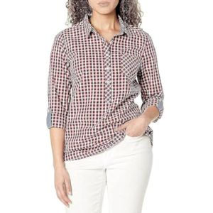 Tommy Hilfiger Damesblouse, casual, geruit, roltab, mouwen, lange mouwen, Meerkleurig, S