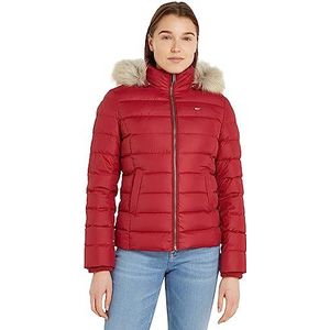 Tommy Jeans Donsjacks voor dames, Rood (Rouge), XS