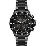 Emporio Armani herenhorloge quartz/chrono uurwerk 43mm kastmaat met een keramische armband AR70010