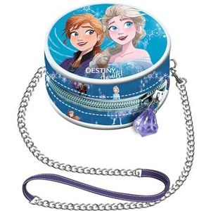 Frozen 2 Destiny-Mini Ronde Kettingtas, Blauw, 9 x 9 cm, Blauw, Mini ronde ketting tas Destiny