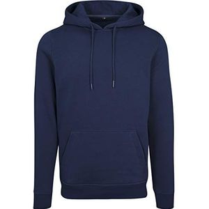 Build Your Brand Heren hoodie Heavy Hoody voor mannen, effen met kangoeroezak en trekkoord, maat XS tot 5XL, verkrijgbaar in vele kleuren, marineblauw (light navy), 4XL