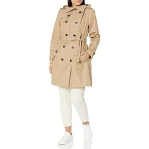 LONDON FOG Dames Double Breasted Trenchcoat, Br Khaki, S