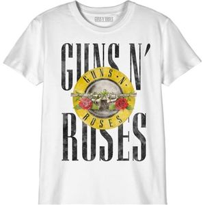 cotton division Unisex T-shirt voor kinderen, Guns N' Roses ""Logo"", referentie: BOGUNSRTS005, wit, maat 14 jaar, Wit, 14 Jaren
