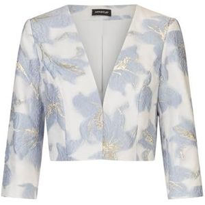 APART Fashion Jacquard Bolero, Lichtblauw-crème, 34