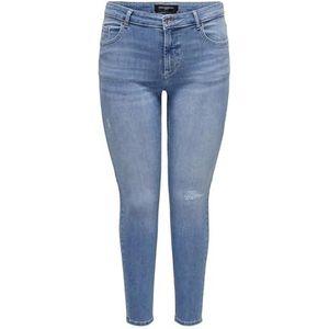 ONLY CARMAKOMA Dames Skinny Jeans Grote Maten Curvy Plus Size grote maten Denim Carwillly, Kleuren: blauw, Maat: 54W / 34L, Z-lengte: L34, blauw, 54W x 34L