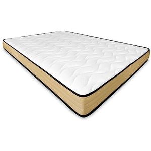 mattfy Aura omkeerbare matras, ideaal voor nest- of stapelbedden, mijtdicht, antibacterieel en hypoallergeen, traagschuim, wit, 140 x 190 cm