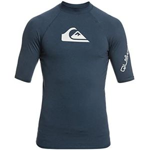 Quiksilver Korte Mouw UPF 50 Rash Vest All TIME Heren Blauw S