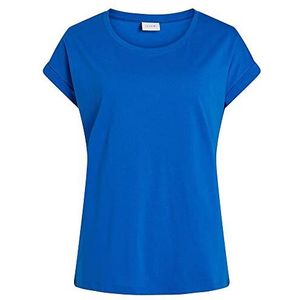 Bestseller A/S Vidreamers New Pure Su-noos T-shirt voor dames, blauw, L