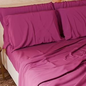 PETTI Artigiani Italiani Beddengoedset, katoen, fuchsia, 90 x 200 cm