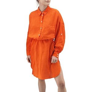 Replay Dames W9007 jurk, 449 Bright Oranje, M, 449 Helder Oranje, M