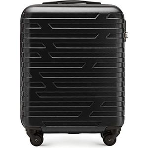 Stevige kleine koffer kofferwagen handbagage van WITTCHEN ABS 54 x 39 x 23 cm 2,8 kg 38 L grijze koffer voor handbagageplank Zwart