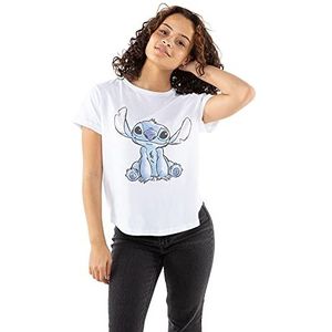 Disney Dames Stitch Sketch T-shirt, Wit, 34