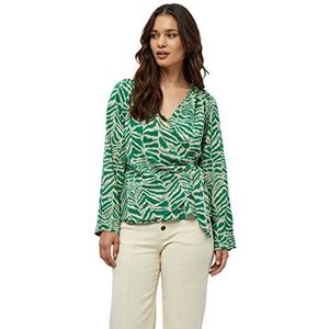 Desires Alberte Wrap Blouse met lange mouwen | Groene blouses voor dames VK | Lente dames tops | Maat XS