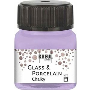 KREUL 16636 - Glass & Porcelain Chalky Sweet Lavender, 20 ml glas, zacht - matte glas- en porseleinverf op waterbasis, sneldrogend, dekkend