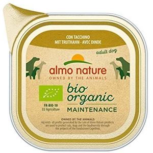 Almo Nature Bio Organic Maintenance natvoer voor honden met kalkoen, verpakking van 32 stuks (32 x 100 g)