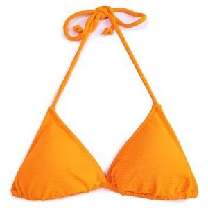 Koton Dames gevoerde halter nek driehoek bikini top zwemkleding, oranje (230), 38