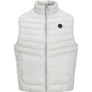 JACK&JONES Heren JJESPRINT Bodywarmer Collar NOOS Gewatteerd vest, Glacier Gray/Detail: Castlerock Contrast, M, Glacier Gray/Detail: castlerock Contrast, M