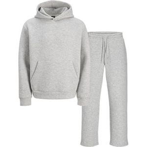 JACK & JONES Jcofusion Scuba Sweat Hood Set, lichtgrijs gem., XXL