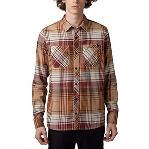 FOX Heren Turnouts Utility flanel overhemd functioneel outdoorhemd, cognac, L