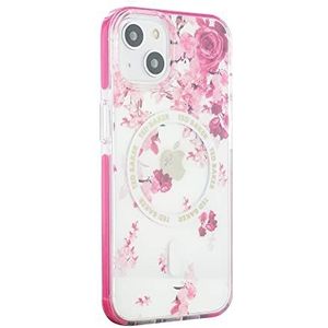Ted Baker AZAMIAS transparante verspreide bloemen antishock telefoonhoesje voor iPhone 13/14 roze bumper compatibel met MagSafe