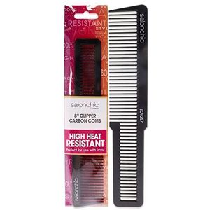 SalonChic Flat Top Clipper Carbon Comb Hoge Hittebestendige 8 voor Unisex 1 St Kam