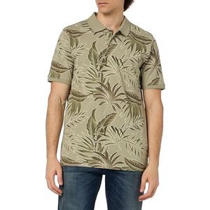 Onskash Slim Leaf AOP SS Polo, zeegras, S