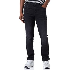 TOM TAILOR Uomini Josh Regular Slim Jeans 1034115, 10250 - Used Dark Stone Black Denim, 30W / 32L