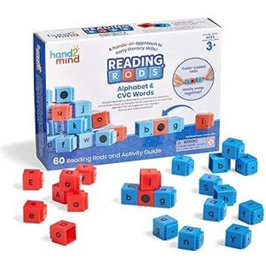 Learning Resources Reading Rods – Letters en éénlettergreepwoorden, leren lezen, woorden maken, activiteiten, letterblokken, spellen speelgoed, leeshulpmiddelen voor kinderen