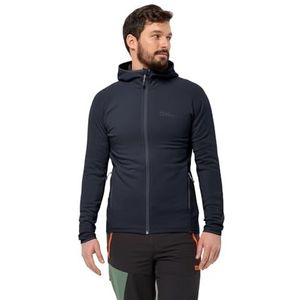 Jack Wolfskin Heren Baiselberg Fz M Fleecejack met capuchon, zwart, S EU