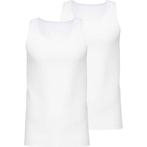 Calida Heren Natural Benefit T-shirt, verpakking van 2 stuks, wit, 52/54 NL