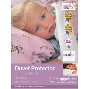 HIPPYCHICK Waterdichte Jersey Deken Protector - Cot Bed 120 x 150 - Dekbedovertrek Protector Kinderdekbed 120 x 150 cm