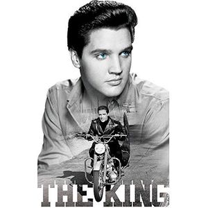 Imagicom Radio Days muurschildering sticker Elvis Presley, stof, wit, 200 x 100 x 0,1 cm