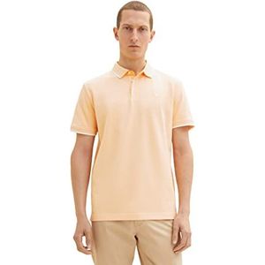 TOM TAILOR Poloshirt voor heren, 31503 - Oranje Vintage Beige Twotone, L