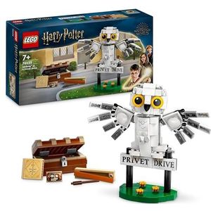 LEGO Harry Potter Hedwig bij Ligusterlaan 4, Bouwpakket voor Kinderen met Bouwbare Speelgoed Uil Dieren Figuur, Rollenspellen Cadeau voor Jongens en Meisjes van 7 jaar en Ouder 76425