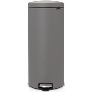 Brabantia NewIcon Prullenbak 30L - Kunststof Binnenemmer - Mineral Concrete Grey