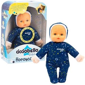 Cicciobello Babyhoroscoop, zachte pop 30 cm met sterrenbeeldpatroon, babyspel 0-3 maanden, ideaal voor de sensorische ontwikkeling en handmatige coördinatie van kinderen