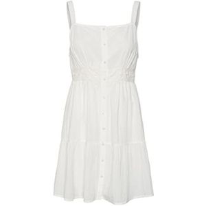 VERO MODA Vmmilan Sl WVN damesjurk, wit (snow white), XL