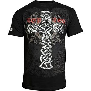 T-Shirt""Tribal Cross"" - zwart, Gr. XS