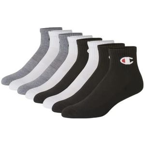Champion Heren enkelsokken, Double Dry Performance, low cut, sportsokken, 8 paar sokken, gesorteerd (wit/grijs/zwart), 37,5-46 EU, Gesorteerd (wit/grijs/zwart)