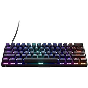 SteelSeries Apex 9 Mini - Mechanical Gaming Keyboard – Optische schakelaars – 2-puntsactivering – Compact Esports Mini 60% structuurfactor – Hotswappable schakelaars - Amerikaanse (QWERTY) indeling