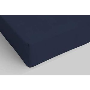 MB HOME ITALY Bedlaken met hoeken, 35 cm, donkerblauw, 2-zits