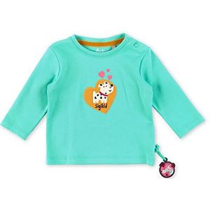 Sigikid Babymeisjes shirt met lange mouwen van biologisch katoen, turquoise/uni, 74