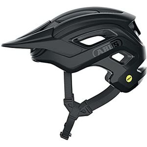 ABUS MIPS MTB-helm, cliffhanger voor veeleisende trails, met MIPS bescherming tegen stoten en grote ventilatieopeningen, voor dames en heren, mat zwart, maat L