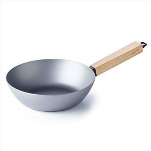 Beka - Nomad - Wokpan - Ø 20 cm - Staal - PFAS-vrij - Houten Greep - Geschikt voor Inductie & BBQ