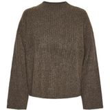 Pctulle Ls High Neck Knit Pwp Bc, Morel, M