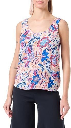 VERO MODA Dames Vmmenny Tank WVN Ga Noos Top, Silver Lining/Aop: Hayda, M
