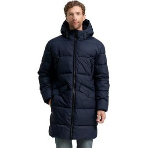 TOM TAILOR - Gewatteerde Jas - Donkerblauw - Met Capuchon