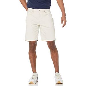 Amazon Essentials Heren Straight Fit 9"" Binnenbeenlengte Stretch 5-Pocket Shorts, Steen, 29W