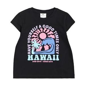 Champion Legacy Girl-Graphic Crewneck T-shirt voor meisjes, zwart (Kk001), 5-6 Jaar