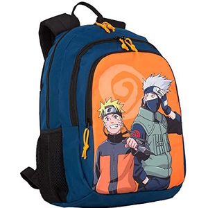 Naruto Schoolrugzak - Dubbel compartiment en voorvak - Zijvakken - Computerhouder en gevoerd interieur - Aanpasbaar aan trolley - 19 × 31 × 42 cm - Speelgoedtassen